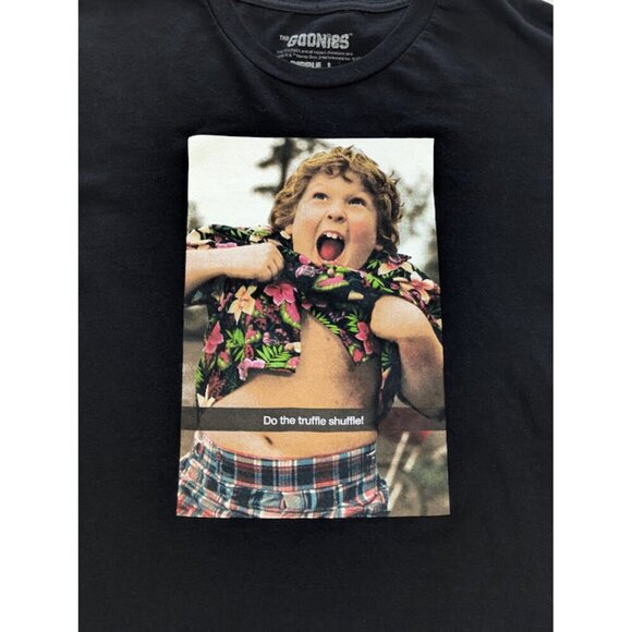 The Goonies Movie Graphic Tee “Truffle Shuffle” Black Men's *Sz L - Picture 2 of 6